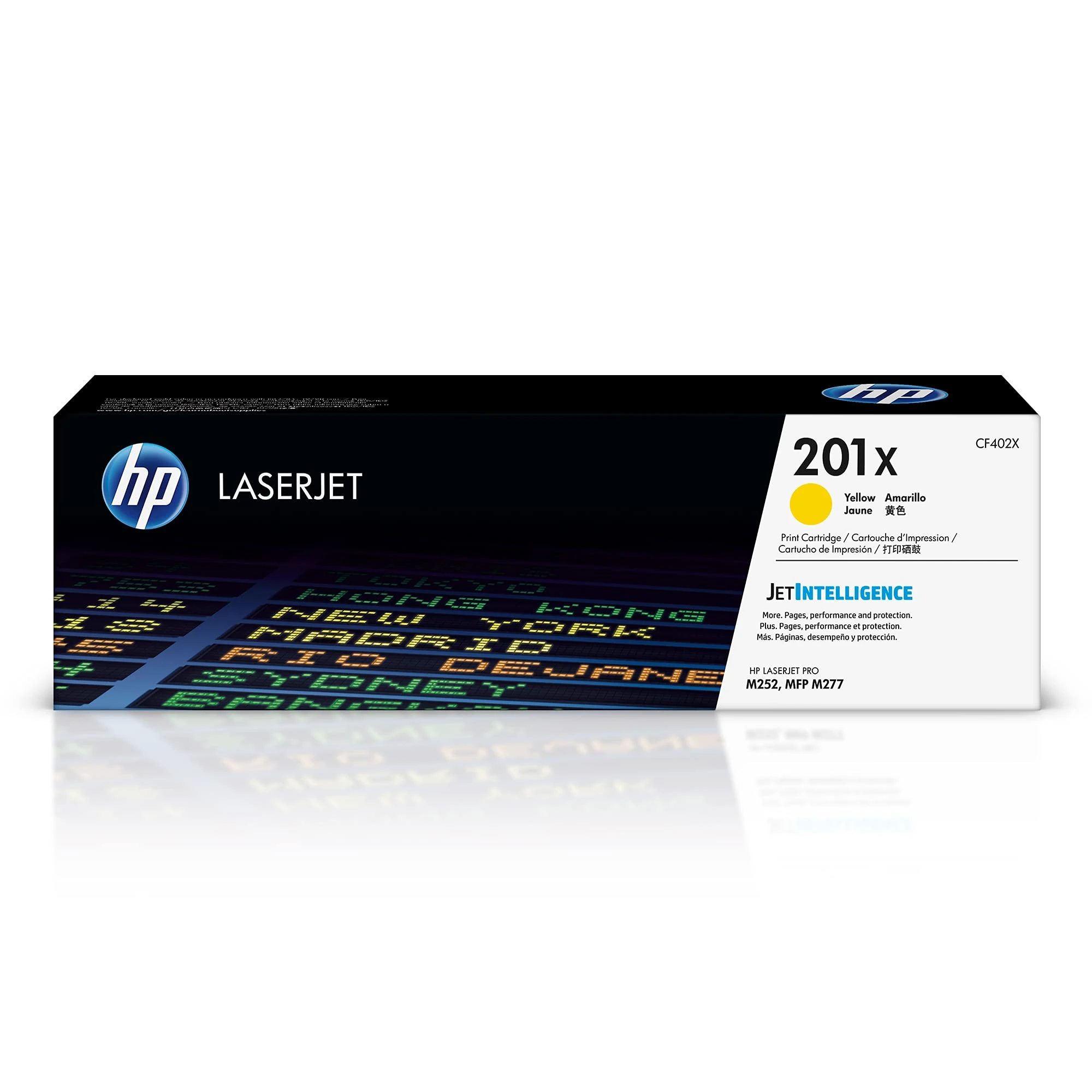 HP CF402X 201X High Yield Original LaserJet Toner Cartridge, Yellow, Single Pack