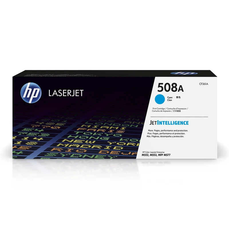 HP CF361A 508A Original LaserJet Toner Cartridge, Cyan, Single Pack