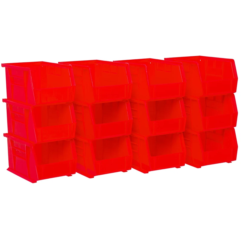 Akro-Mils 30237RED Plastic Storage Stacking Hanging Akro Bin, 9-1/4-Inch by 6-Inch by 5-Inch, Red