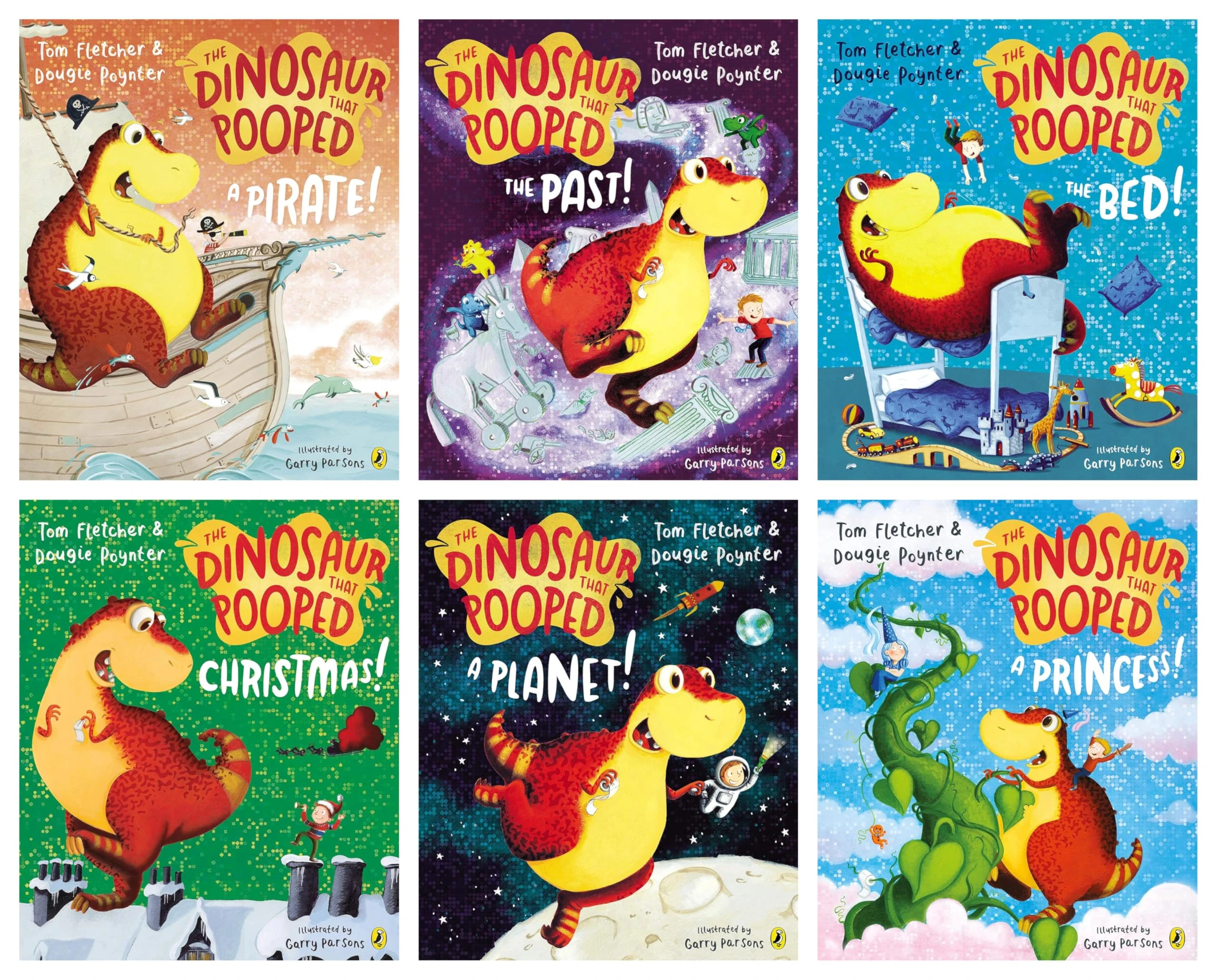 The Dinosaurs That Pooped Collection 6 Books Set by Tom Fletcher