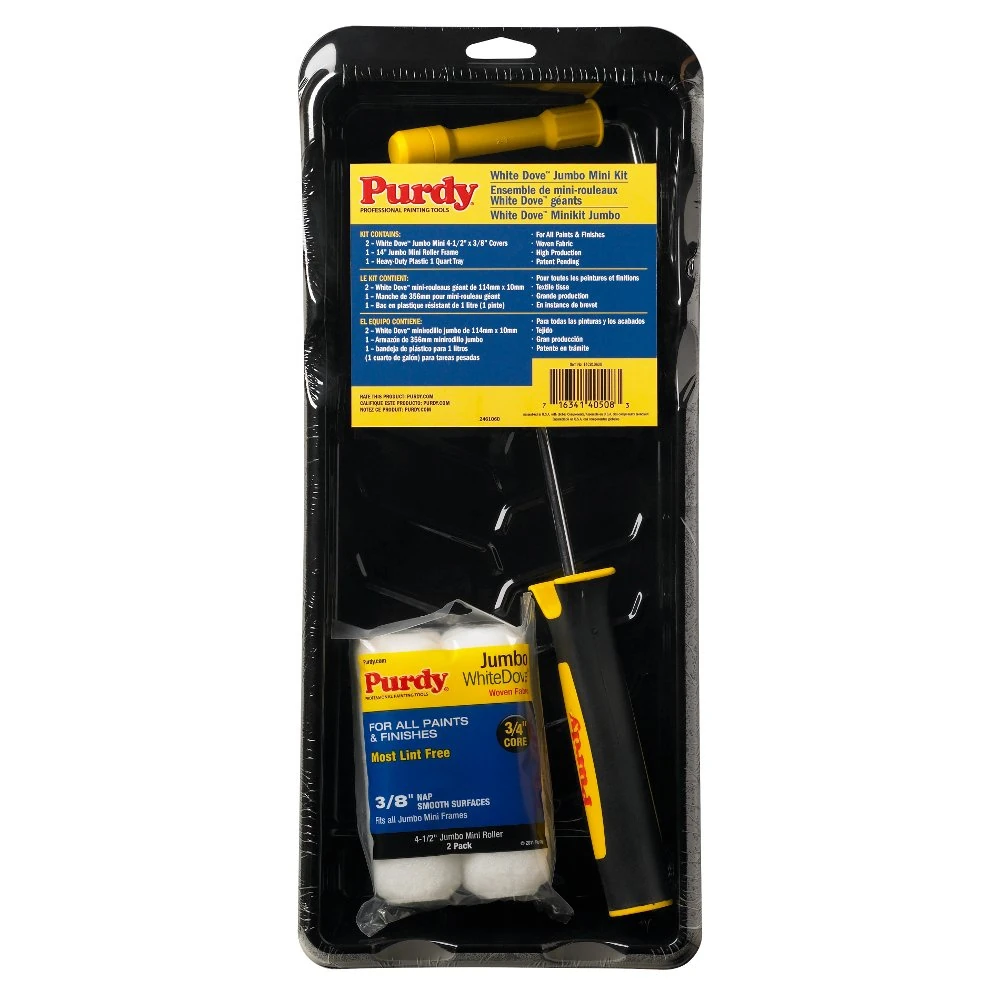 Purdy 14C810600 Mini Jumbo Roller Starter Kit 4.5" , White