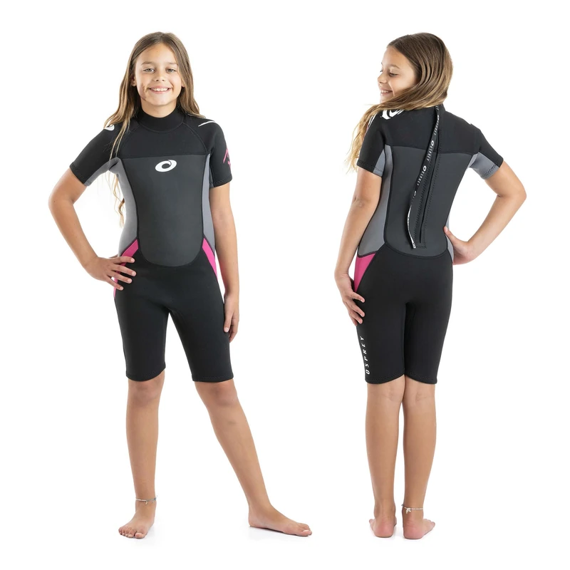 Osprey Kids Wetsuit | Shorty 3mm Summer Wetsuit, Kids Neoprene Surfing Bodyboarding Wetsuit, Origin, Multiple Colours