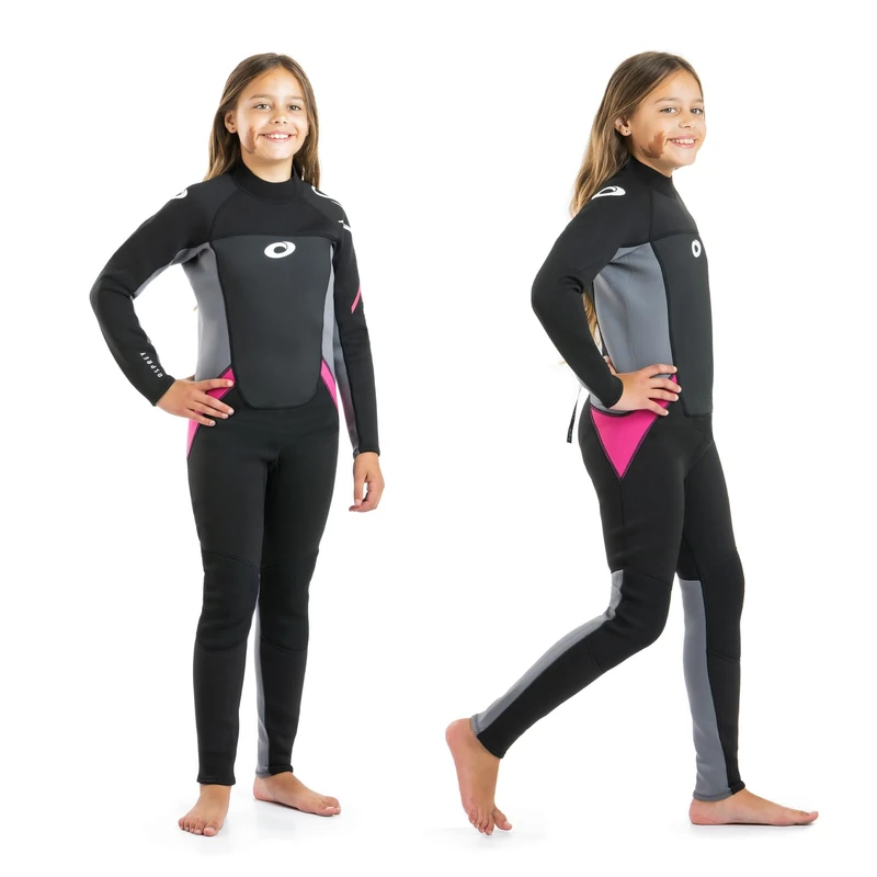 Osprey Girls Full Length 3 mm Summer Wetsuit, Kids Neoprene Surfing Bodyboarding Wetsuit, Origin, Multiple Colours, M