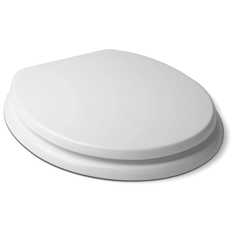 TATAY Toilet seat in MDF, a strong and solid material with a soft surface. White with glossy finish.