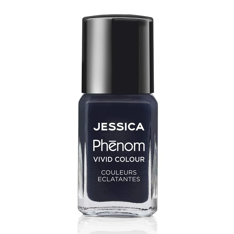 JESSICA | Phenom Vivid Colour Nail Polish | Long-lasting Gel-like Nail Polish without UV Lights coming in vivid & pigmented colours | Blue Blooded | 14 ml