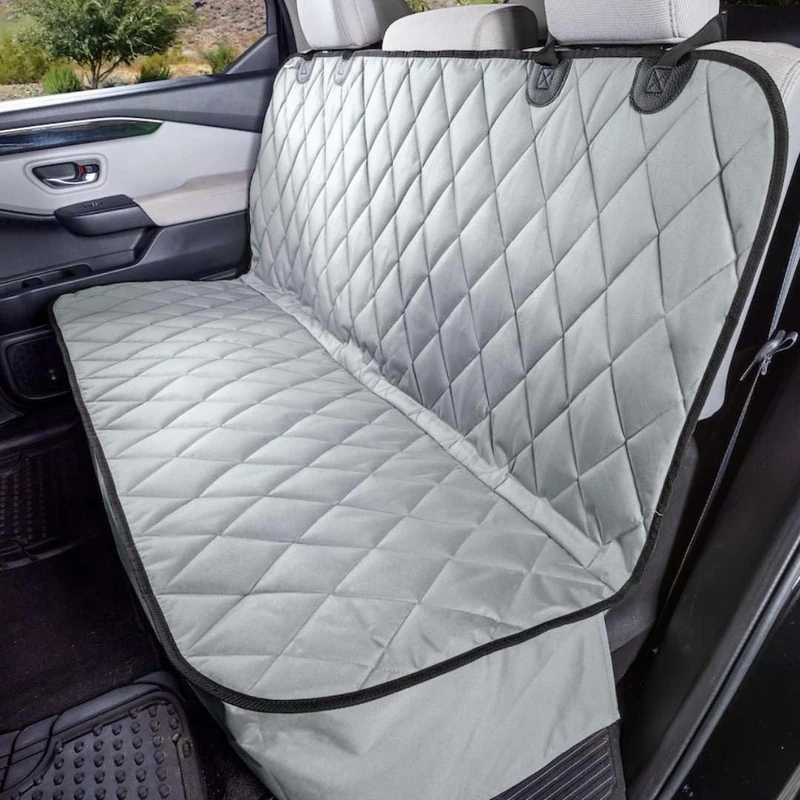 4Knines Dog Seat Cover without Hammock - Waterproof, Non-Slip Backing, Grey