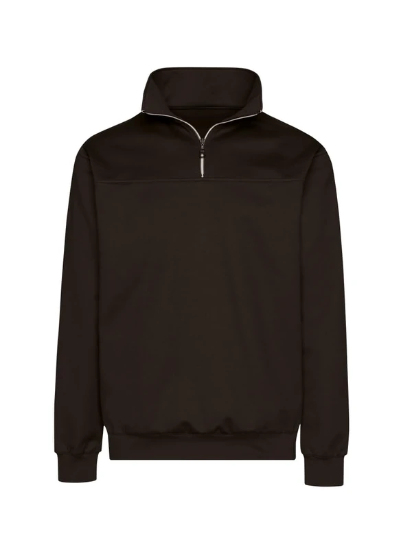 Trigema Men's Sweatshirt Reißverschluss Sweatshirt - Black - Large