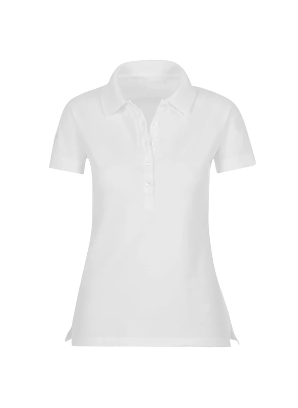 Trigema Crystal Polo Shirt, White, M