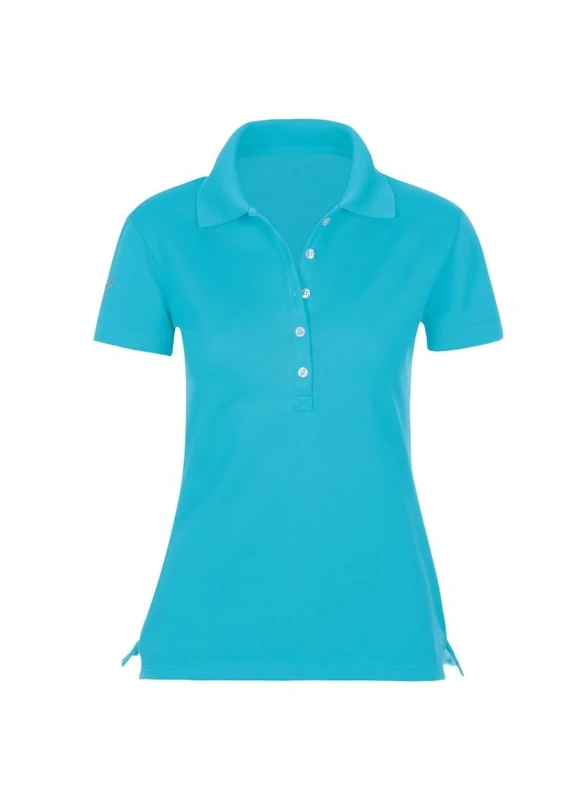 Trigema Crystal Polo Shirt, Azure, L