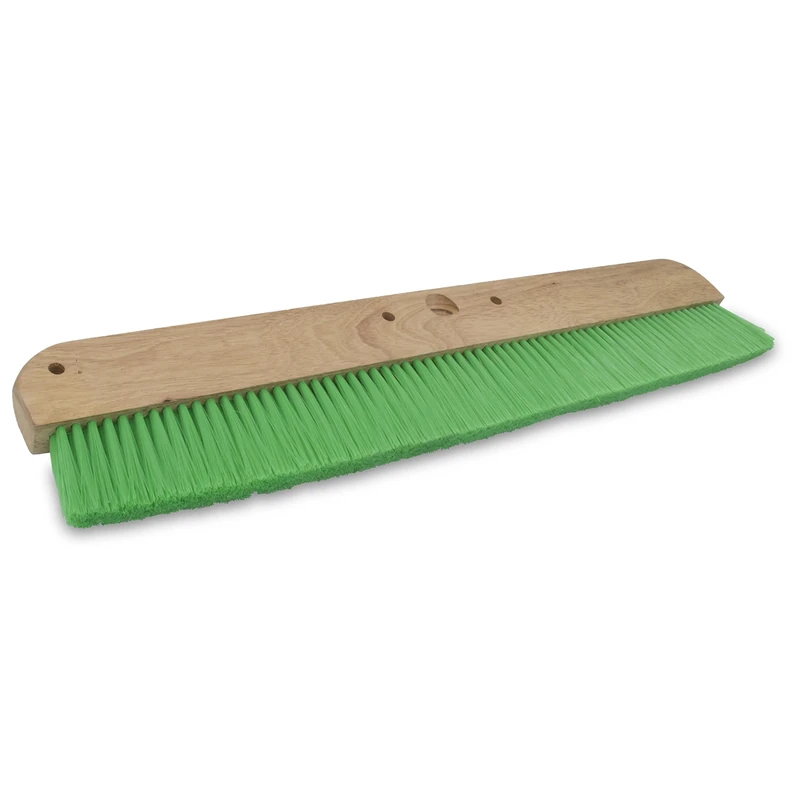 MARSHALLTOWN 6562 Wood Backed Concrete Broom – 48" Green Nylon Bristles, Memory‑Resistant Texture Broom for Non‑Slip or Light Finishes on Fresh Concrete, Durable Hardwood Block