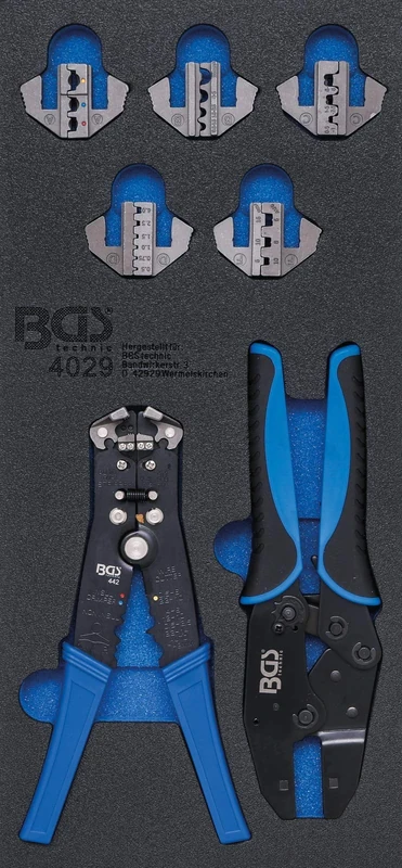 BGS 4029 | Tool Tray 1/3: Crimping Tool and Wire Strippers | 7 pcs.