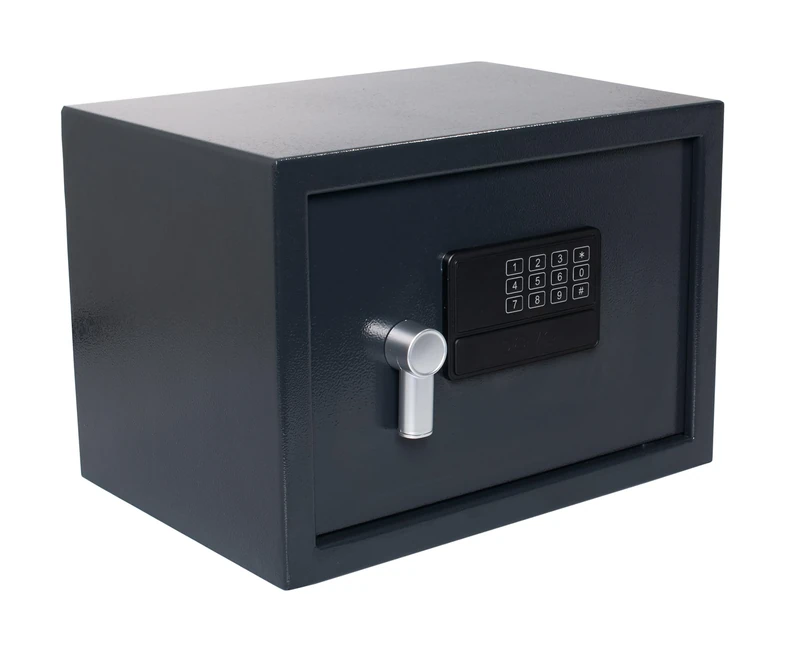 Pavo Black Safe Standard with Electronic Look, Dark Grey Medium