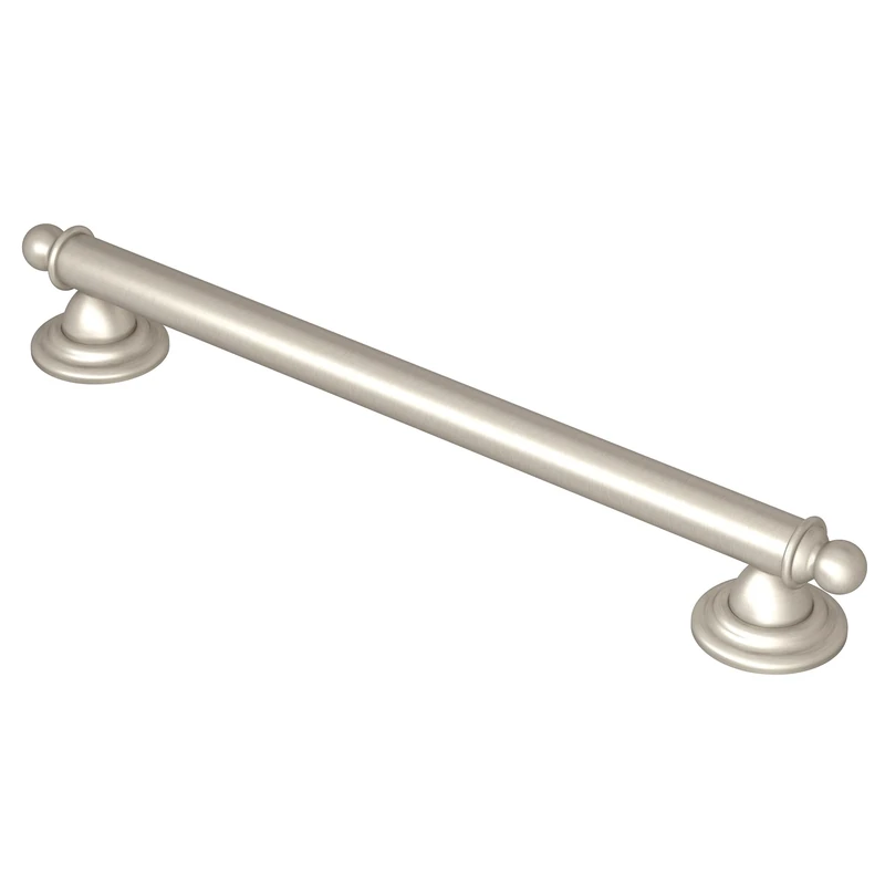 Moen YG2212BN Brantford Safety 12-Inch Stainless Steel Traditional Bathroom Grab Bar, Brushed Nickel, 12 Inch