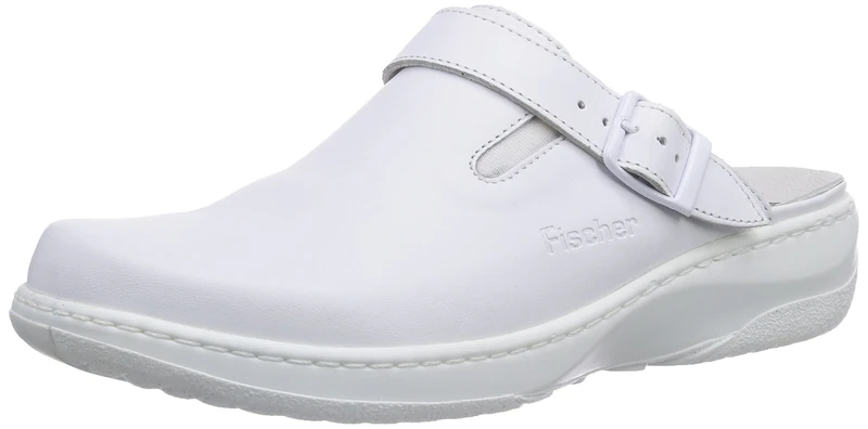 Fischer Women's Manuela Clogs, White 111 White, 8 UK
