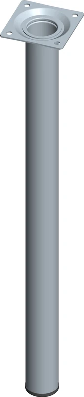 Element System Steel Pipe Feet Round Table Leg, Furniture Feet including Screw-On Plate, 11100-00175