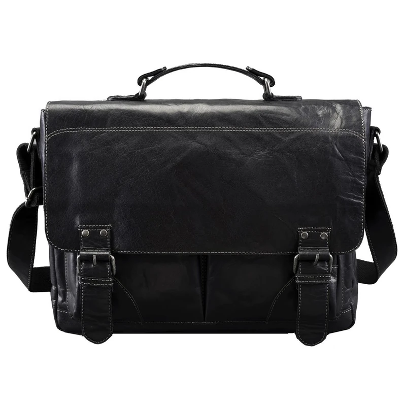 Jüscha Pride and Soul Business Bag XL Accessory Pouch Black dark charcoal Size:42 cm