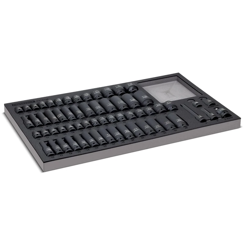 Powerbuilt 949012 Imact 63Pc 1/2 Dr. Master Impact Socket Set