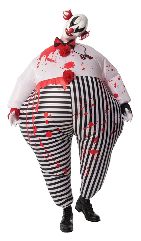 Rubie's Official Adult's Creepy Inflatable Clown Halloween Horror Costume - Standard One Size, Multi-Coloured,810509