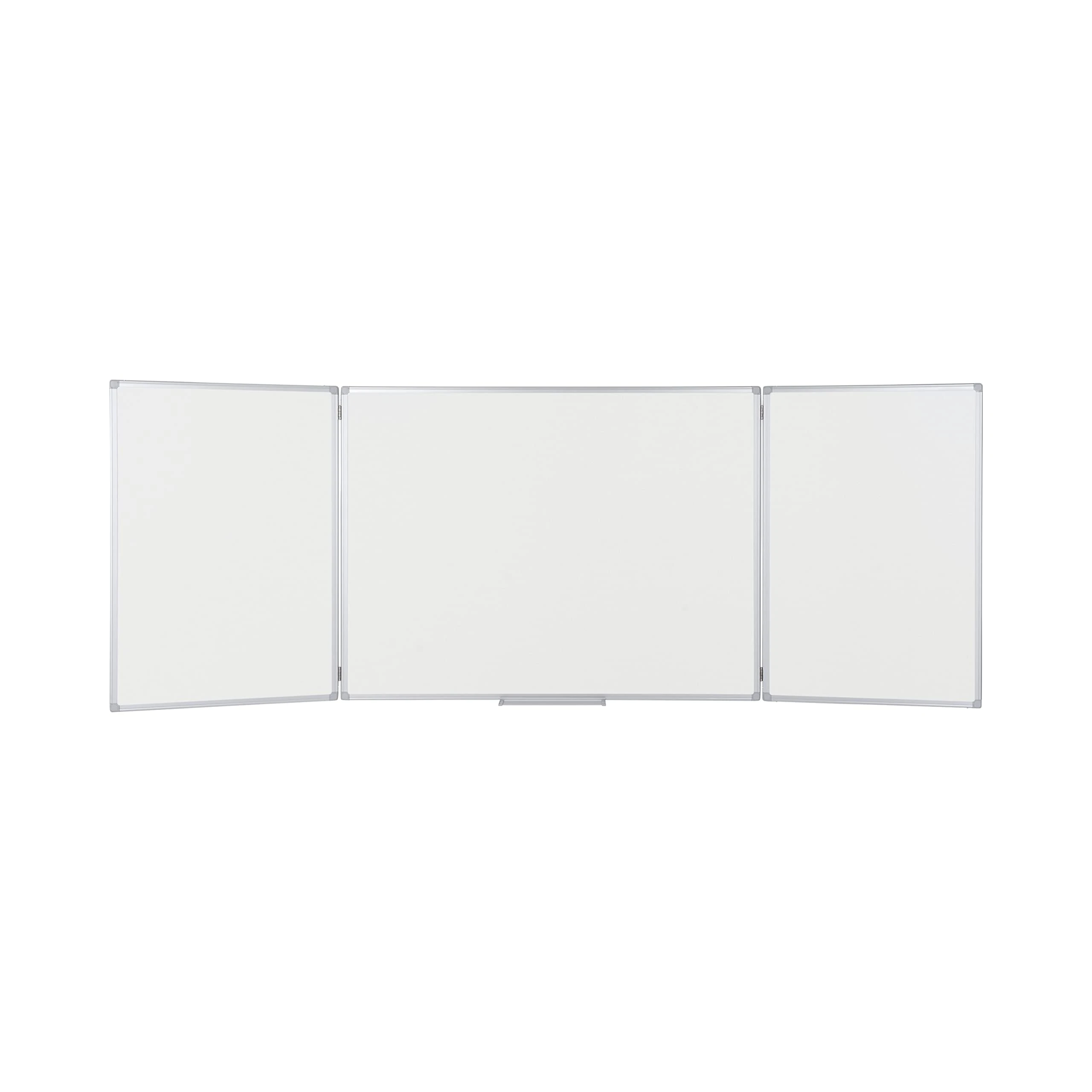 Bi-Office Earth Trio Magnetic Whiteboard, 90 x 60 cm (Closed), Lacquered Steel Surface, Aluminium Maya Frame