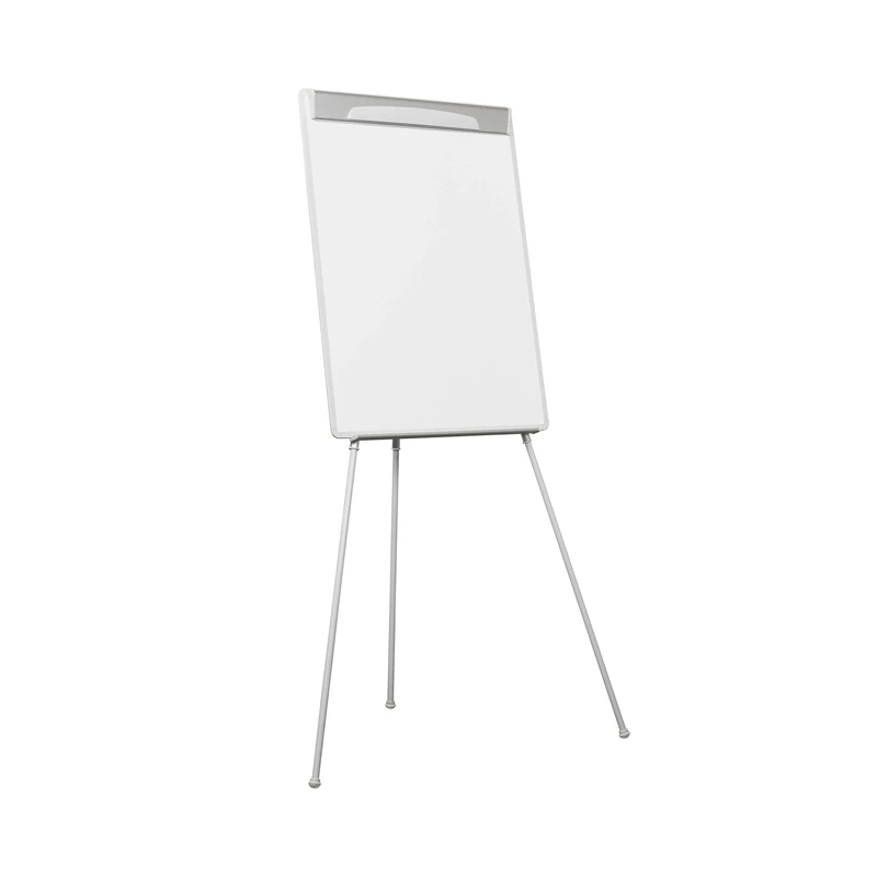 Bi-Office Flipchart Tripod Easel Design with extendable arms, Magnetic, Grey, Euro (70 x 100 cm)