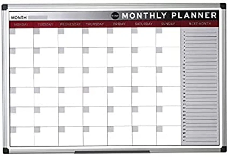 Bi-Office GA0336790 Earth-It Aluminum Frame Month Planer