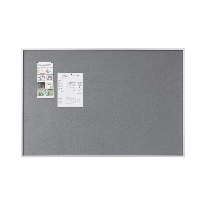 Bi-Office New Generation Grey Felt Notice Board, 120 x 90 cm, Aluminium Frame,Grey,Red,White