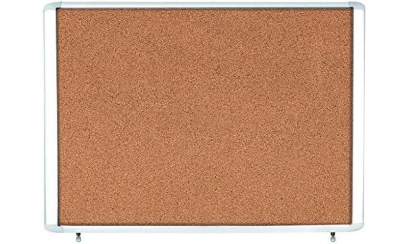 Bi-Office Outdoor Display Case Mastervision, Cork Surface, Top Hinged Glass Door, Aluminium Frame, 101.2 x 68.1 cm (8X A4)