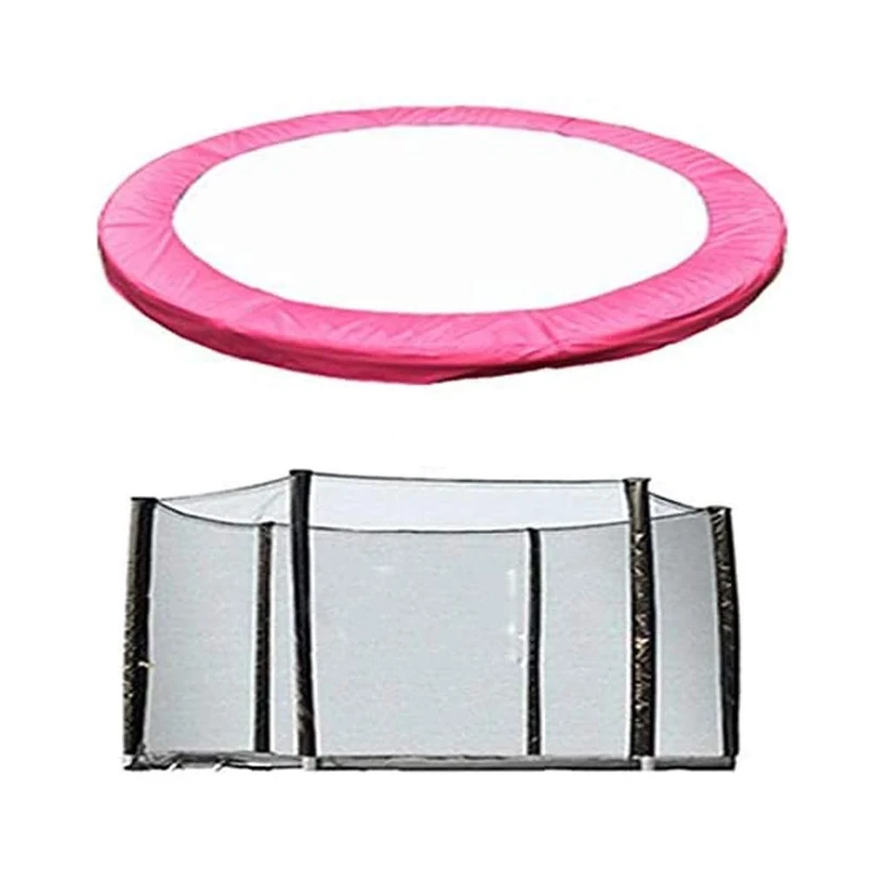 Green Bay Trampoline Replacement Safety Spring Cover Padding Pad + Safety Net Enclosure Surround 8FT Pink