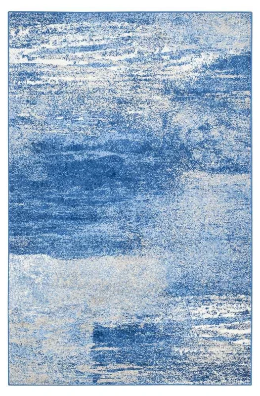 Safavieh Modern Abstract Indoor Woven Rectangle Area Rug, Adirondack Collection, ADR112, in Silver / Blue, 91 X 152 cm for Living Room, Bedroom or Any Indoor Space