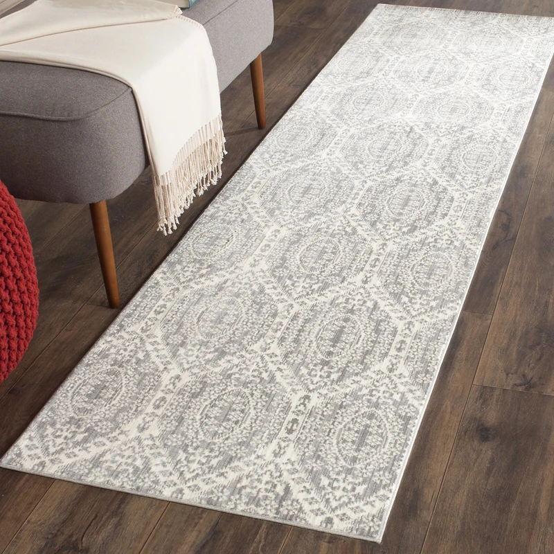 Safavieh Craft Art-Inspired Indoor Woven Runner Area Rug, Valencia Collection, VAL206, in Mauve / Cream, 69 X 244 cm for Living Room, Bedroom or Any Indoor Space