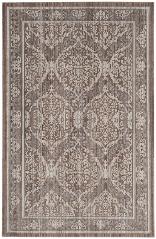 Safavieh Craft Art-Inspired Indoor Woven Rectangle Area Rug, Valencia Collection, VAL208, in Grey / Brown, 122 X 183 cm for Living Room, Bedroom or Any Indoor Space