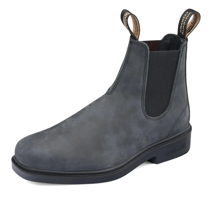 BLUNDSTONE Chisel Toe 1308, Unisex Adults’ Chelsea Boots Chelsea Boots, Grey (Rustic Black Rustic Black), 4 UK (37 EU)