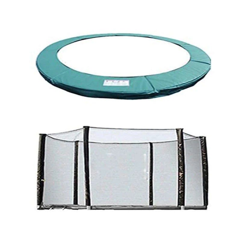 Green Bay Trampoline Replacement Safety Spring Cover Padding Pad + Safety Net Enclosure Surround Outside Netting 14 FT Foot Green