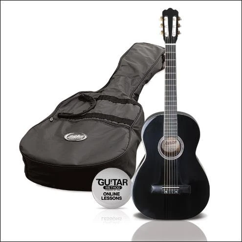 Ashton SPCG12BK 1/2 Size Classical Guitar Starter Pack (Black) - Image 1