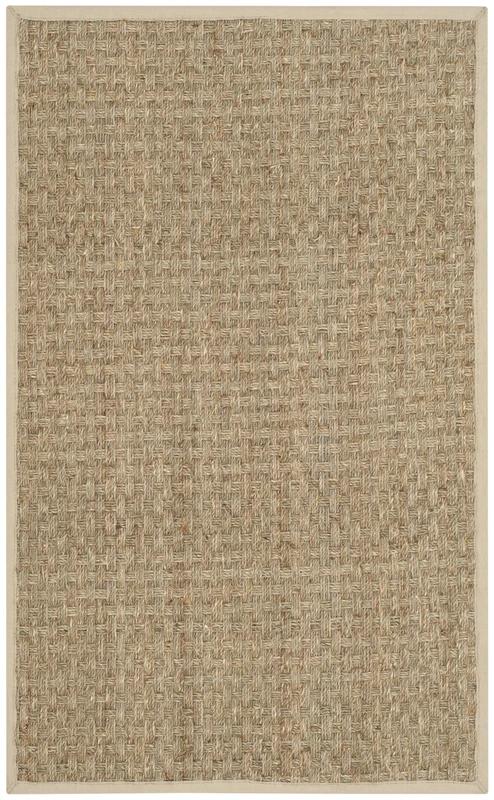 Safavieh Natural Fiber Rug for Living Room, Dining Room, Bedroom - Natural Fiber Collection, Short Pile, in Natural and Brown, 76 X 183 cm