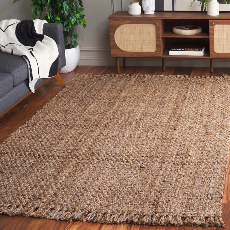 Safavieh Natural Fiber Indoor Hand Made Rectangle Area Rug, Natural Fiber Collection, NF467, in Natural, 152 X 244 cm for Living Room, Bedroom or Any Indoor Space - Image 1