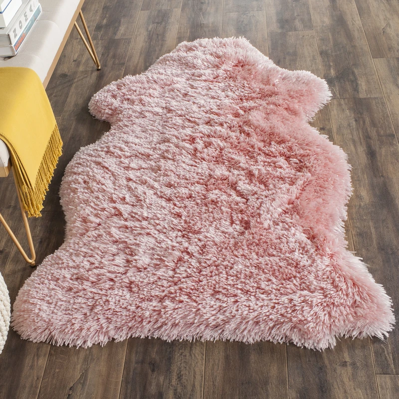 Safavieh Shaggy Indoor Hand Tufted Rectangle Area Rug, Artic Shag Collection, SG270, in Pink, 91 X 152 cm for Living Room, Bedroom or Any Indoor Space