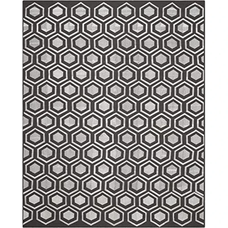Safavieh Tribal Inspired Indoor Flatweave Rectangle Area Rug, Kilim Collection, KLM629, in Charcoal, 244 X 305 cm for Living Room, Bedroom or Any Indoor Space