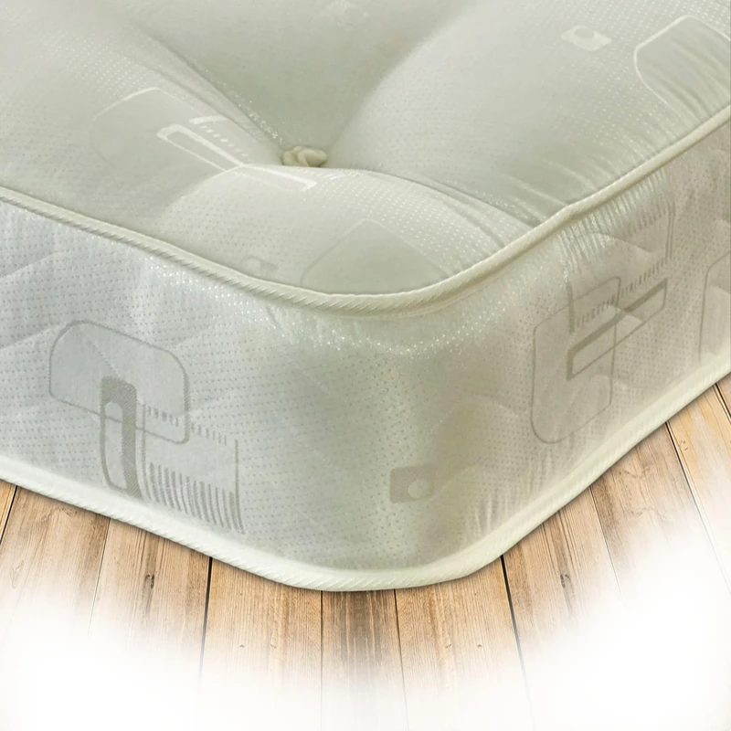 Starlight Beds Harmony Tufted Small Single Mattress. Dual Sided, Hand Tufted 8 Inch Deep Budget Sprung Small Single Mattress. Soft, White (2ft6 x 6ft3)