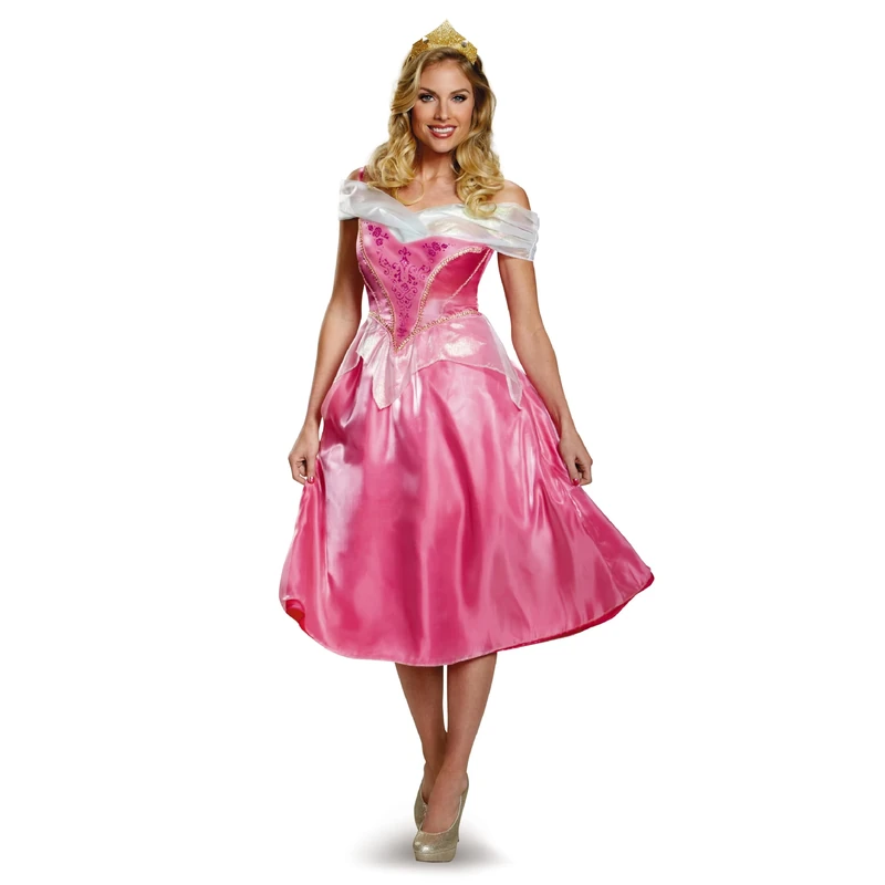 DISGUISE Disney Women's Princess Aurora Deluxe Costume, Pink, L