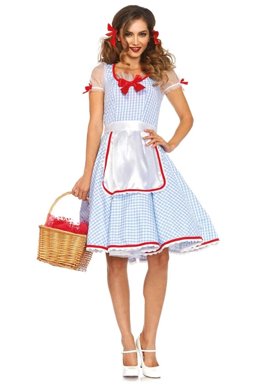 Leg Avenue Kansas Sweetie of Oz Costume (Large, Blue/White)