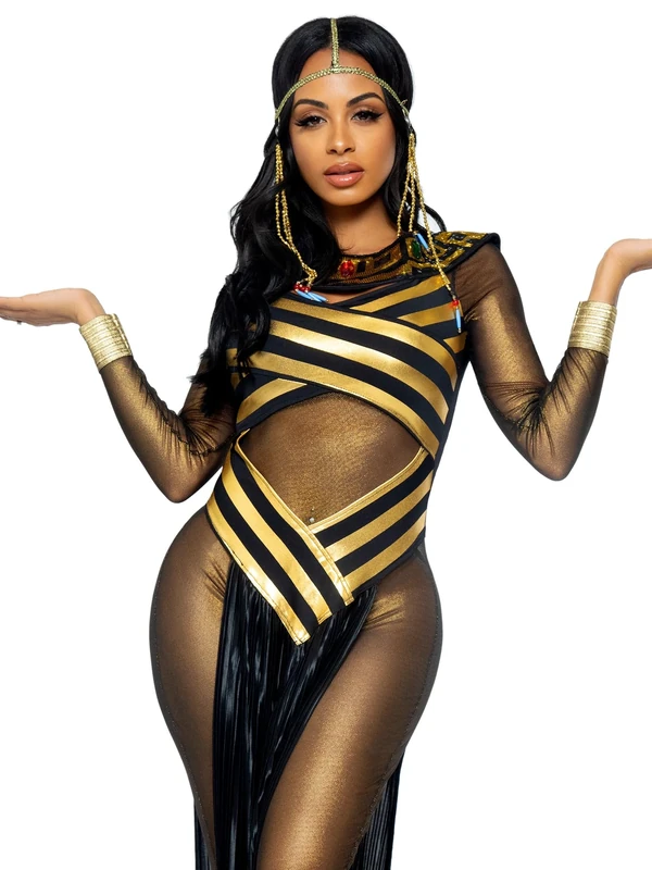 Leg Avenue Goddess Isis Costume (Medium, Black/Gold) - Image 1