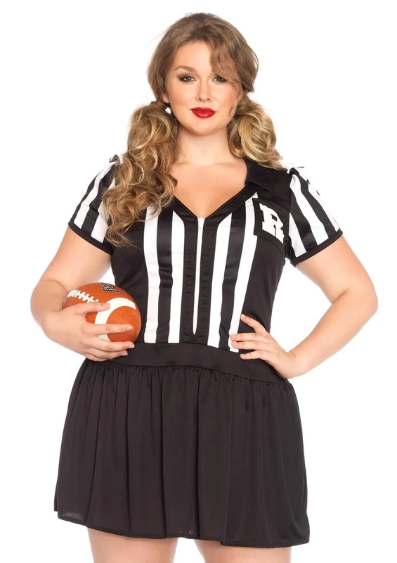 Leg Avenue Halftime Hottie Costume (Size 1X - 2X, Black/White)