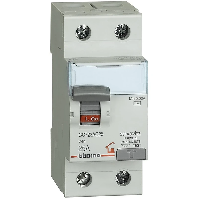 Bticino GC723AC25 BTDIN Circuit Breaker, 2 Modules