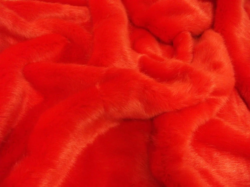 Super Luxury Faux Fur Fabric Material - Swiss Flame, 1Mtr - 150cmx100cm