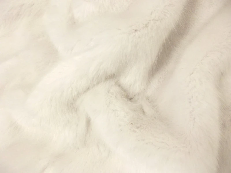 Super Luxury Faux Fur Fabric Material - Swiss ICE White, 1Mtr - 150cmx100cm