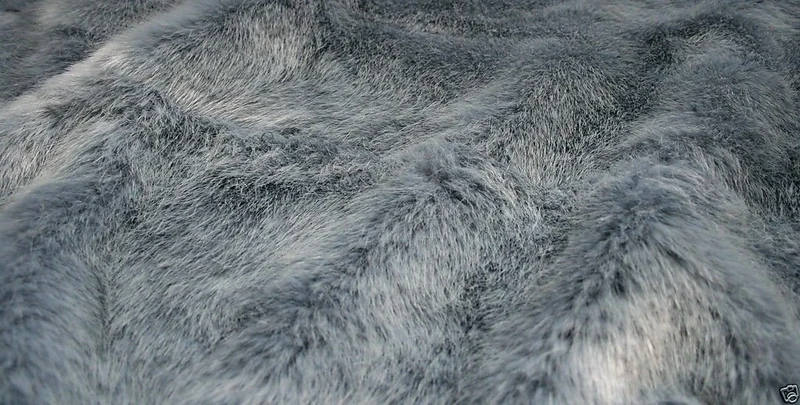 CRS Fur Fabrics Super Luxury Faux Fur Fabric Material-Swiss Baby Blue, Polyester, 1Mtr-150cmx100cm-60 x39 in