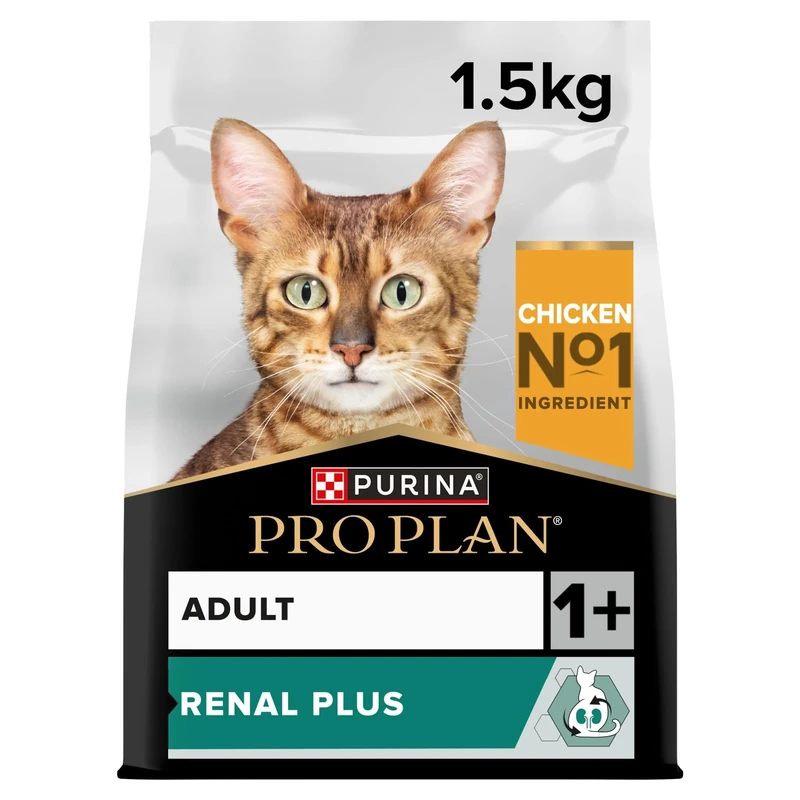 PRO PLAN Adult 1+ Renal Plus Chicken Dry Cat Food 1.5kg (Pack of 6)