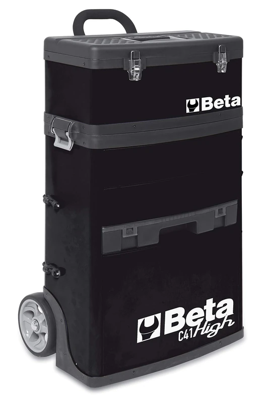 Beta - C41-N - Two-Module Portable Tool Cabinet Trolly with Wheels - Black - Image 1