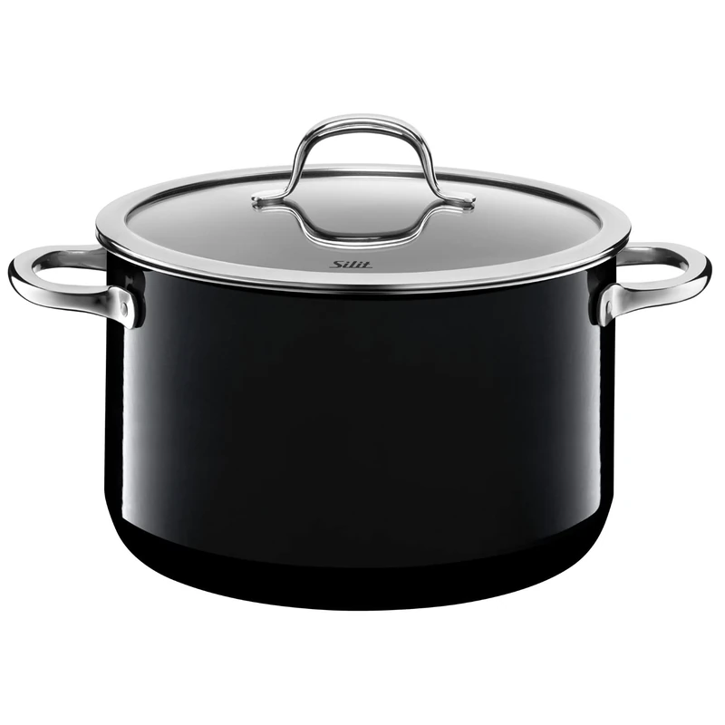 Silit "Passion High Casserole with Lid, Black, 24 cm